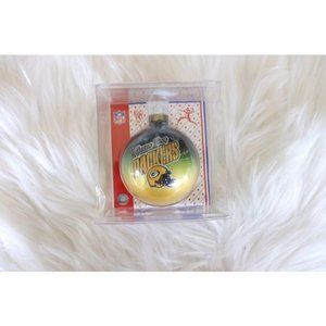 NFL Green Bay Packers Green And Gold Ombre Christmas Glass Ornament